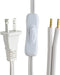 Lamp Cord has Button Switch,American Standard Polar Plug, Suitable for Replacing Desk Lamp Switch Wire and Other Small Appliances,8 Feet,White...
