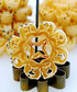 DOK JOK Brass Thai Flower Cookies Mold for Stylist Sunflower Crispy Biscuit Difference Size (8 cm)...