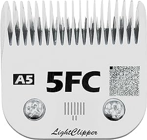 Detachable Ultra Edge Dog Clipper Blade - Constructed of Carbonized Steel, Resists Heat and Rust with Long-Lasting Sharp Edges - A5 Series (5FC, F...