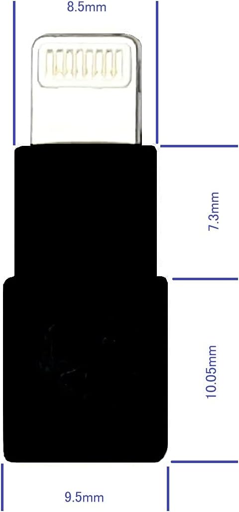 Slim_Lightning_Extender_Black : Tiny, Slim Male to Female Lightning Extender, Compatible with iPhone, iPad, iPod with 8-pin Lightning Connector. C...