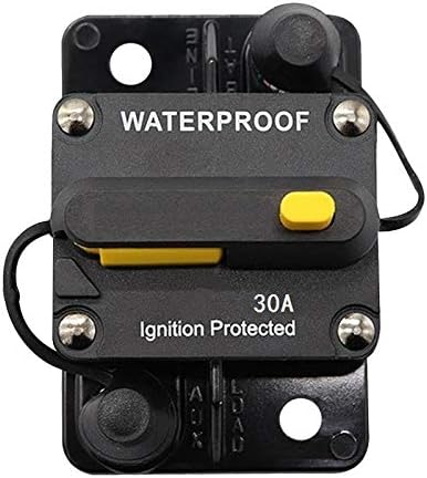 30Amp Waterproof Circuit Breaker 30A-300A with Manual Reset Suitable for Car Rv Marine Automotive Stereo Audio Electronic System...
