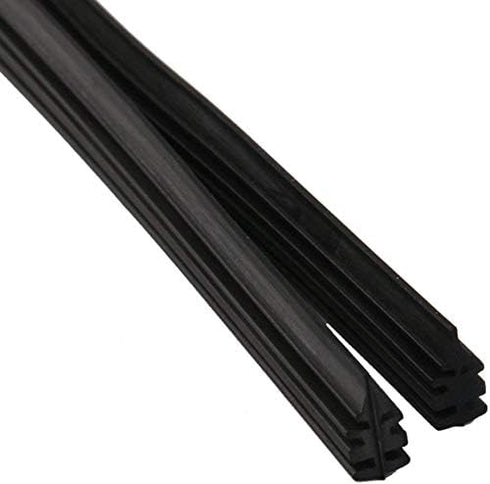 Car Wiper Blade 2 Pcs Windshield Wiper Rubber Strip 20" Car Vehicle Insert Rubber Strip Wiper Blade Natural Rubber Boneless Wiper For Car Bus Blac...