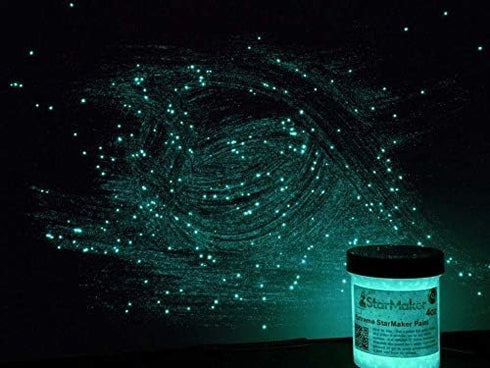 StarMaker Glow in the Dark Extreme FX neutral invisible Large Crystal UV Reactive Paint (Aqua)...