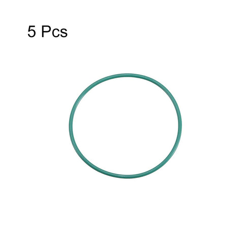 uxcell Fluorine Rubber O-Rings, 30mm OD 28mm ID 1mm Width FKM Seal Gasket for Machinery Plumbing, Green, Pack of 5...