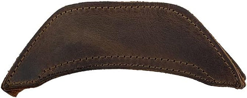 Rustic Leather Hot Handle Holder (Cast Iron Side Kick Potholder) Double Layered, Double Stitched and Handmade by Hide & Drink (Bourbon Brown)...