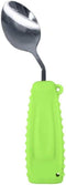 Adaptive Spoon Easy to Hold for Independent Eating, Weighted Utensils for Hand Tremors (Green Spoon Right Hand)...