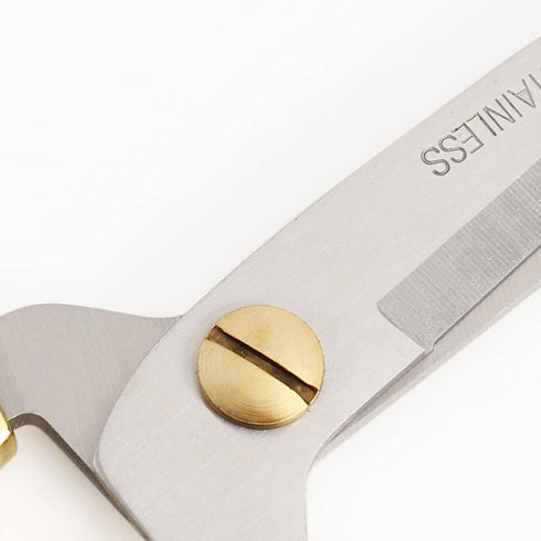5" All Stainless Steel Sewing Scissors, Sharp Tailor Scissors for Embroidery, Sewing, Craft, DIY Art Work & Daily Use for Home Office School Gold...
