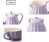 CHOOLD Elegant Flower Design Ceramic Sugar and Creamer Set with Lid Spoon Creamer Serving Set Coffee Serving Set Wedding Gift 7.5oz...