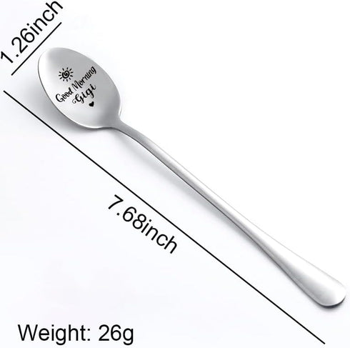 Christmas Birthday Gifts for Gigi Nana Spoon for Women Grandma Grandmother Gifts from Grandkids Good Morning Gigi Spoon Gift for Granny Grandma Co...