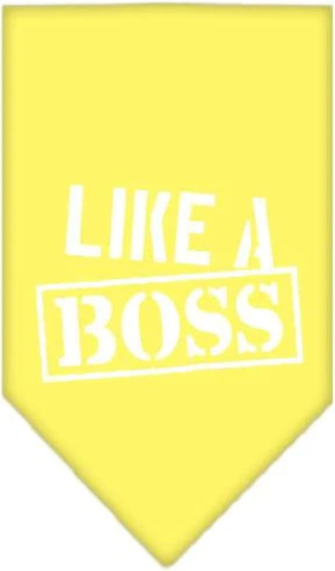 Mirage Pet Products Like a Boss Screen Print Bandana for Pets, Large, Navy Blue...