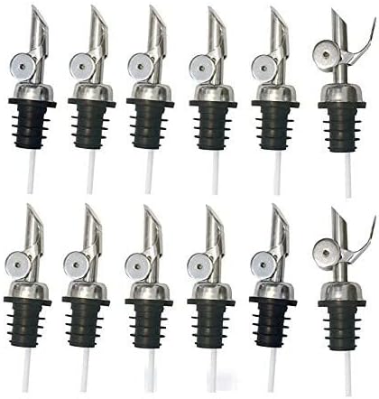 nicebottles Perfect Pour Weighted Stainless Steel Pourer, Pack of 12...