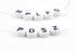 Song Xi 1200pcs White Round Acrylic Alphabet Beads - Black Letter Beads 4x7mm for Bracelets and Jewelry Making Key Chains...