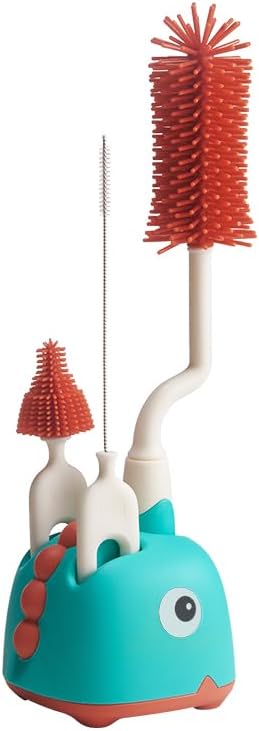 Rabbit Baba Silicone 4-in-1 Baby Bottle Brush Set,Nipple Brush, Bottle Brush, Straw Brush? Safe and Durable, Easy to Clean and Dry?4 Count?Cleanin...
