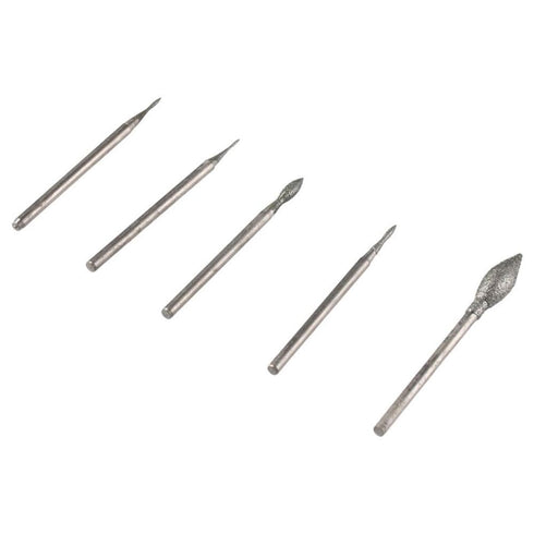 Grinding Burr Set 11pcs Olive Shape Non-Metallic Carving Silver Polishing Kits Industry Tool Diamond Burr Bits Carving, Engraving, Grinding...