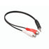 8 Inches 3.5mm Male to 2 RCA Female Jack Stereo Audio Y Cable Adapter for Smartphones, Tablets, MP3, Home Theater, HDTV, Gaming Consoles, Hi-Fi Sy...