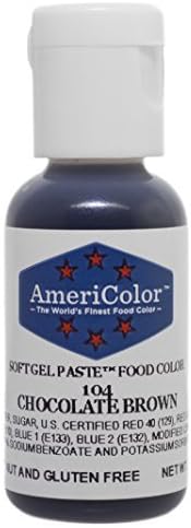 Americolor Soft Gel Paste Food Coloring, Chocolate Brown Net WT. .75oz...