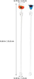 Cabilock 10pcs Cocktail Mixing Sticks Glass Stirring Rod Cocktail Swizzle Stirrer Sticks Drink Coffee Beverage Stirrers Coffee Stir Sticks for Hom...