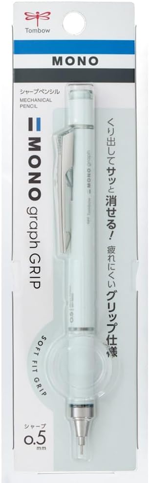 Tombow Mechanical Pencil Monograph Grip 0.5mm Gray Color Blue DPA-151B...