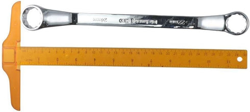 Double Box End Wrench Metric 12 Point Offset Cr-V 22mm x 24mm Wrench Repair Tool Household Maintenance Chrome Plated Torx Box Wrench Industrial Us...