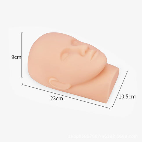 Lash Mannequin Head, Practice Training Head,for Make Up and Lash Extention,Cosmetology Doll Face Head,Soft-Touch Rubber Practice Head,Easy to Clea...
