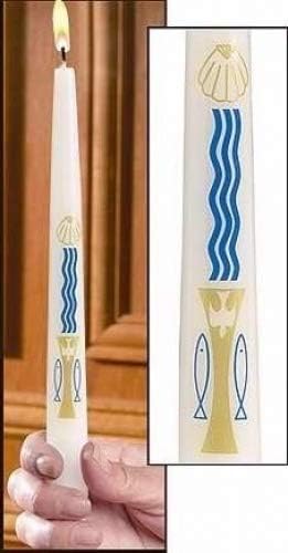 Will & Baumer Candle - Baptismal - Baptism By Water - 7/8 x 10...
