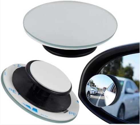 2 Pcs Blind Spot Mirror, 2" Round HD Glass Frameless Convex Rear View Mirrors Exterior Accessories with Wide Angle Adjustable Stick for Car SUV an...