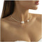 Elegant Metal Big Ball Collar Necklace Pearl Open Clavicle Chain Long Tassel Pearls Pendant Necklace Statement Beaded Link Chain Choker Necklace f...