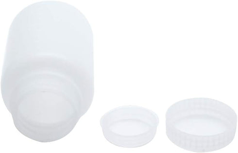 5Pcs 100ml Plastic Wide Mouth Laboratory Reagent Bottles Sample Sealing Bottles(White)...