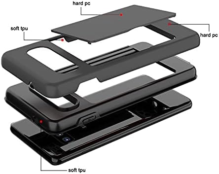 Asuwish Phone Case for Samsung Galaxy S10 with Tempered Glass Screen Protector Cover and Credit Card Holder Stand Slim Hybrid Cell Accessories Gla...