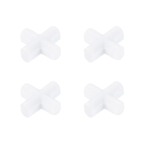 MECCANIXITY Magnetic Stirrer Mixer Stir Bar Rod 10mm(0.39") x10mm Cross Shape PTFE Coating Magnet White for Laboratory 4Pcs...