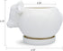 GeLive White Cow Ceramic Succulent Planter Tabletop Animal Plant Pot with Drainage Tray Indoor Cow Stuff Pen Pencil Brush Holder Desk Organizer De...