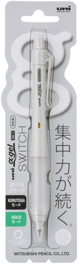 uni Alpha Gel switch 0.3mm Mechanical Pencil, gray Body (M31009GG1P.23) +uni Mechanical Pencil Lead,The Uni Smudge-Proof Leads 0.3mm HB 3 Set Stic...