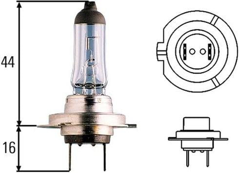 HELLA H71070702 Optilux XY Series H7 Xenon Yellow Halogen Bulbs, 12V, 55W 2 Pack...