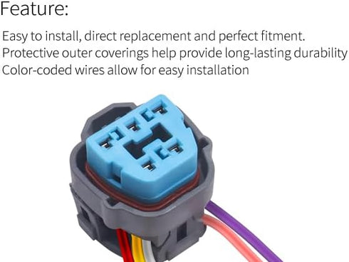 Fuel Pump Connector Wiring Harness Pigtail Plug Fuel Pump Harness Connector Plug Compatible with Honda Various Models (5PIN)...