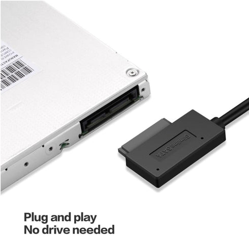 JDYYICZ USB 3.0 to 7+6 13Pin Slimline SATA Cable Adapter for Laptop CD DVD ROM Optical Drive...