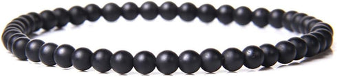 Natural Stone Leather Bracelet Set Obsidian Volcanic Stone Tiger Eye Stone Bead Bracelet Punk Style Men's Bracelet Set (bra000034)...