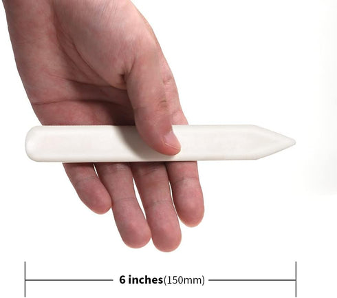WUTA Bone Folder Genuine 2Pcs Cattle Bone Paper Creaser Scrapbooking Tool for DIY Handmade Burnishing Bookbinding Cards and Paper Crafts...
