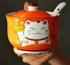 EatingBiting Ceramics Japanese Maneki Neko Lucky Cat Sugar Salt Pepper Storage Jar with Lid And Spoon Sugar Salt Pepper Storage Jar Seasoning Pot ...