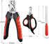 Pet Nail Clippers and Trimmers Set Safety Guard to Avoid Over Cutting Razor Sharp Blades Grooming Tool for All Small Large Dog Cat Red...