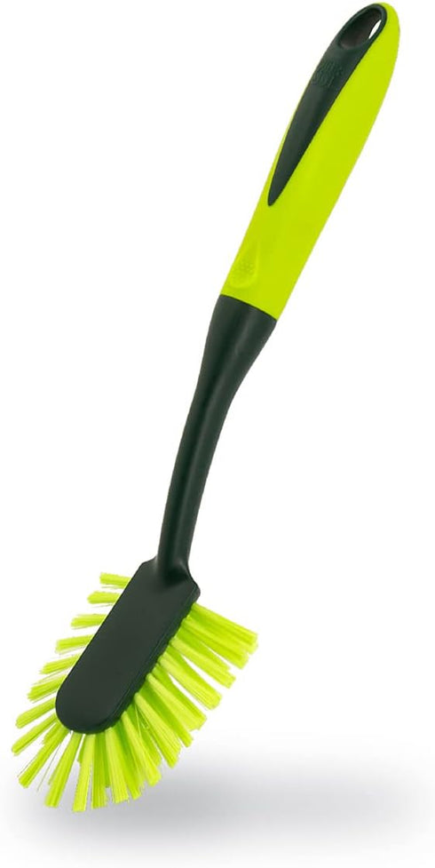 Pine-Sol Long Handle Dish Brush – Soft Bristle Kitchen Scrubber, Safe with Non-Stick Cookware, Oblong...