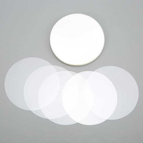 Tnfeeon 100 PCS Circle Mylars, Button Parts Metal with Clip Pin Top & Bottom Plastic Cover Film Button Maker Parts (75MM)...