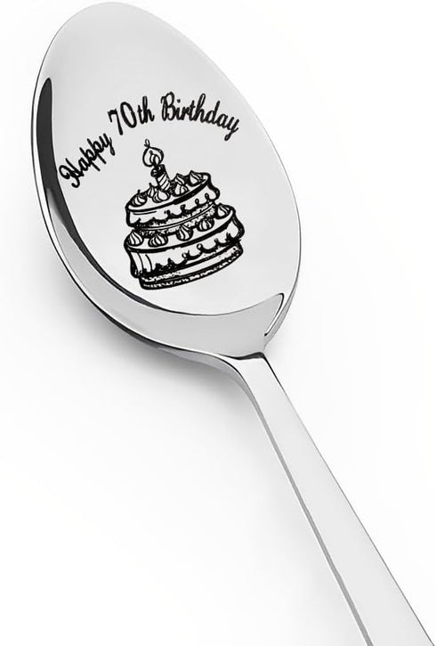 Happy 70th Birthday Gifts Spoon Bday Gifts for Grandpa Grandpa 70th Birthday Presents for Mother Father 70 Years Old Gifts for Women Men 70th Birt...