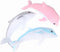 3 Pieces, Dolphin Filled Animal Plush Pillow, Super Soft Doll, Ocean Animal Plush Toy for Boys and Girls as a Sleeping mat Gift, (Blue, Pink, Gray...