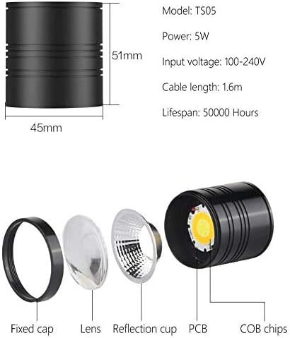 LED Aquarium Light - Freshwater Fish Tank Light Vivarium Terrarium Spotlight 3 Colors 3000K 4000K 6000K Cool Warm White for Planted Fish Tank (3 C...