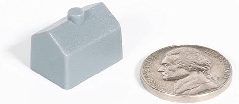 Plastic Houses: Grey Color Board Game Replacement House (Colored Miniature Town & City Buildings, Board Game Playing Pieces) | 50 Pieces...