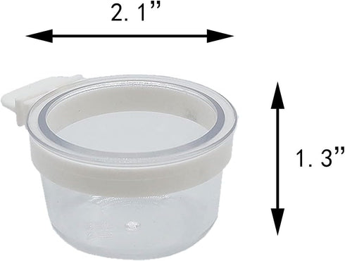4 pcs Detachable Transparent Bowls for Canary Finch Parrot Seed Water Feeder...