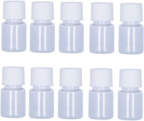10PCS 5ml Plastic Bottles Lab Cylindrical Chemical Reagent Bottle Lab Wide Mouth Small Plastic Water Bottles Reagent Bottle Liquid Bottle Solid Po...