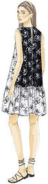 Vogue Patterns V9237 Misses' A-Line, Back-Ruffle Dresses Sewing Pattern, Size Y (XSM-SML-MED)...