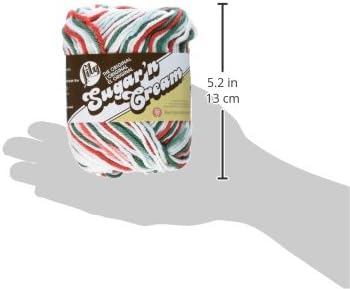 Lily Sugar 'N Cream The Original Ombre Yarn, 2oz, Gauge 4 Medium, 100% Cotton, Mistletoe - Machine Wash & Dry......