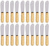 20-Pack Butter Spreader Stainless Steel Sandwich Cream Cheese Knives Set Wood Handle 4-inch...